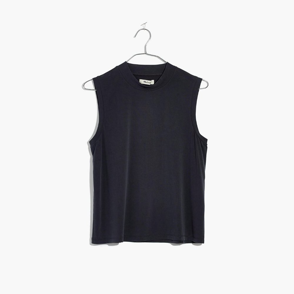 Madewell Sandwashed Mockneck Tank Top